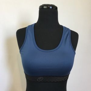 Asics Blue Racerback D1 Sports Bra, S